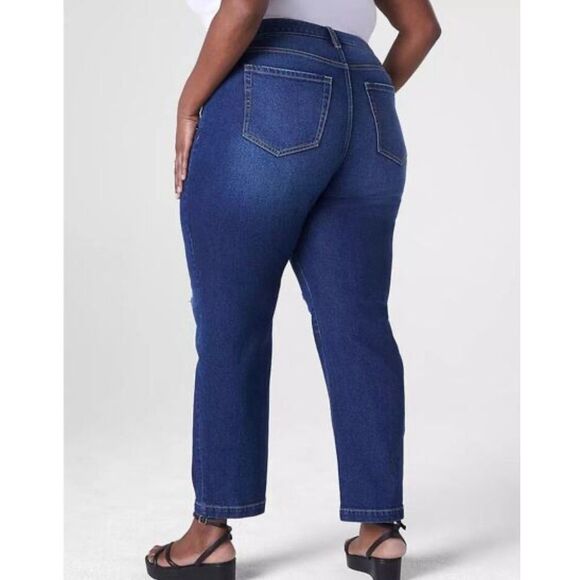 Lane Bryant flex magic mid rise signature straight leg jeans size 16 - Picture 2 of 13